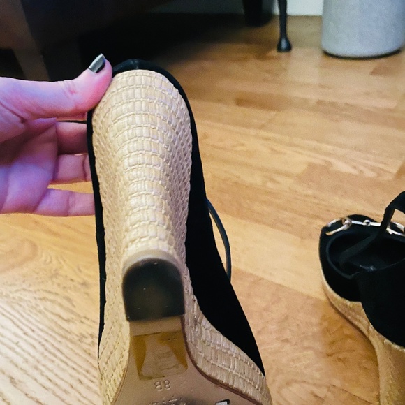 Gucci horsebit suede open toe wedges - Picture 5 of 5